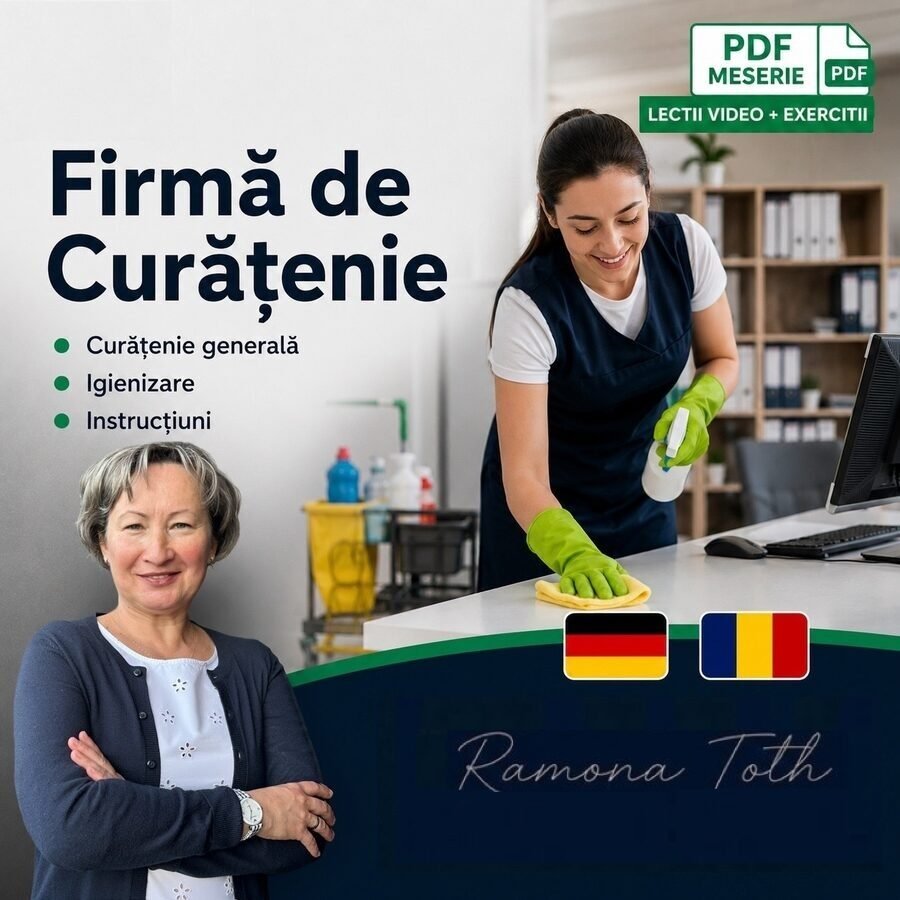 Curs de germană pentru firme de curățenie în Germania